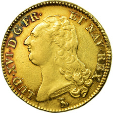 Monnaie, France, Louis XVI, Double louis d'or à la tête nue, 1786,Nantes, KM:592