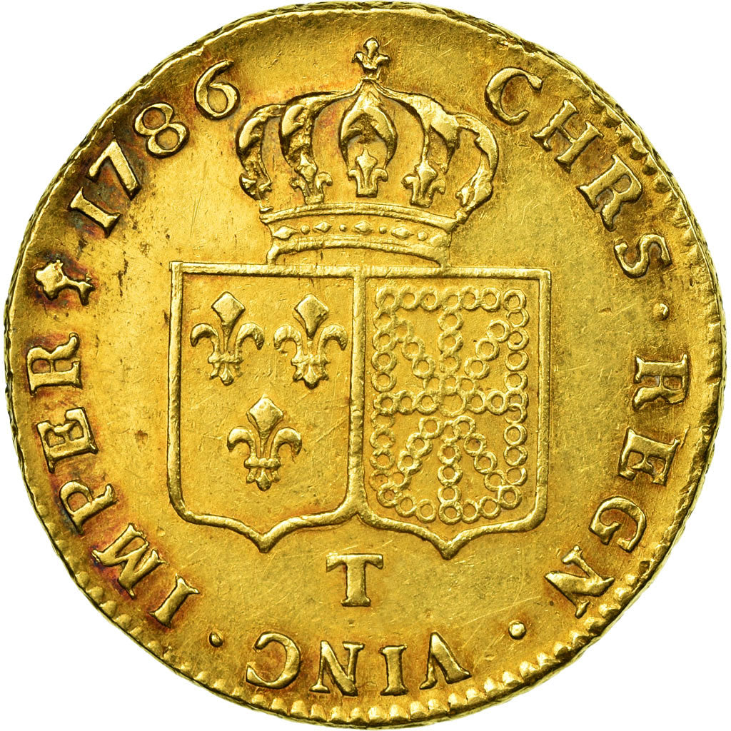 Monnaie, France, Louis XVI, Double louis d'or à la tête nue, 1786,Nantes, KM:592