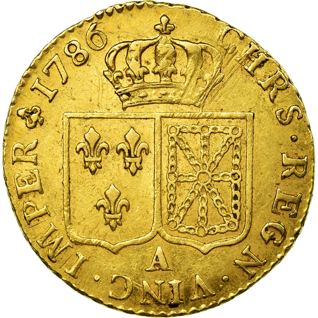 Münze, Frankreich, Louis XVI, Louis d'or à la tête nue, Louis d'Or, 1786
