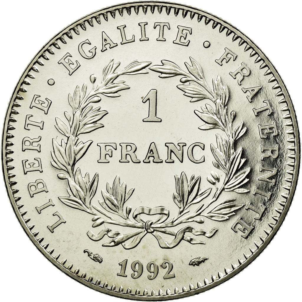 Monnaie, France, République, Franc, 1992, Paris, ESSAI, SPL, Nickel