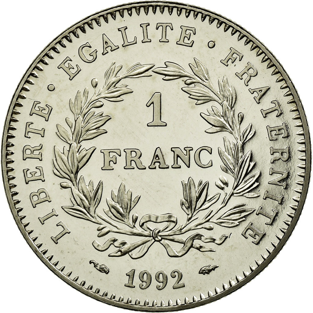 Coin, France, République, Franc, 1992, Paris, ESSAI, MS(63), Nickel, KM:1004.1