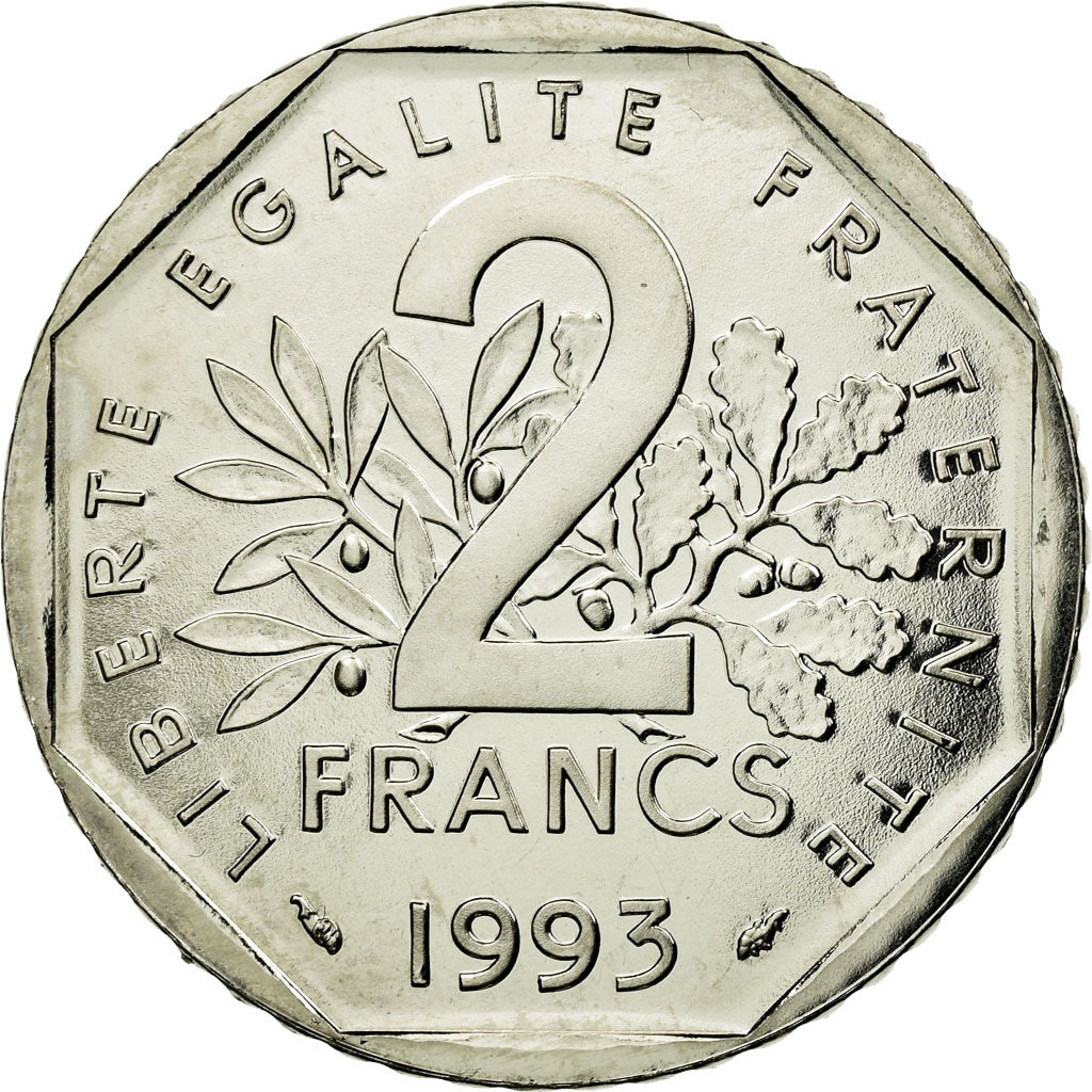 Coin, France, Jean Moulin, 2 Francs, 1993, Paris, ESSAI, MS(63), Nickel