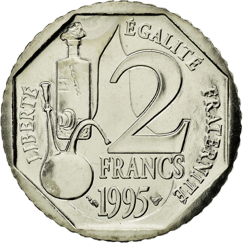 Monnaie, France, Pasteur, 2 Francs, 1995, Paris, ESSAI, SPL, Nickel
