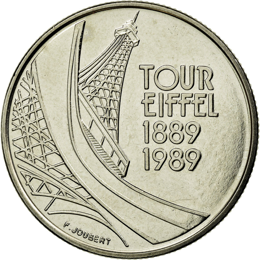 Monnaie, France, Tour Eiffel, 5 Francs, 1989, Paris, ESSAI, SPL, Nickel