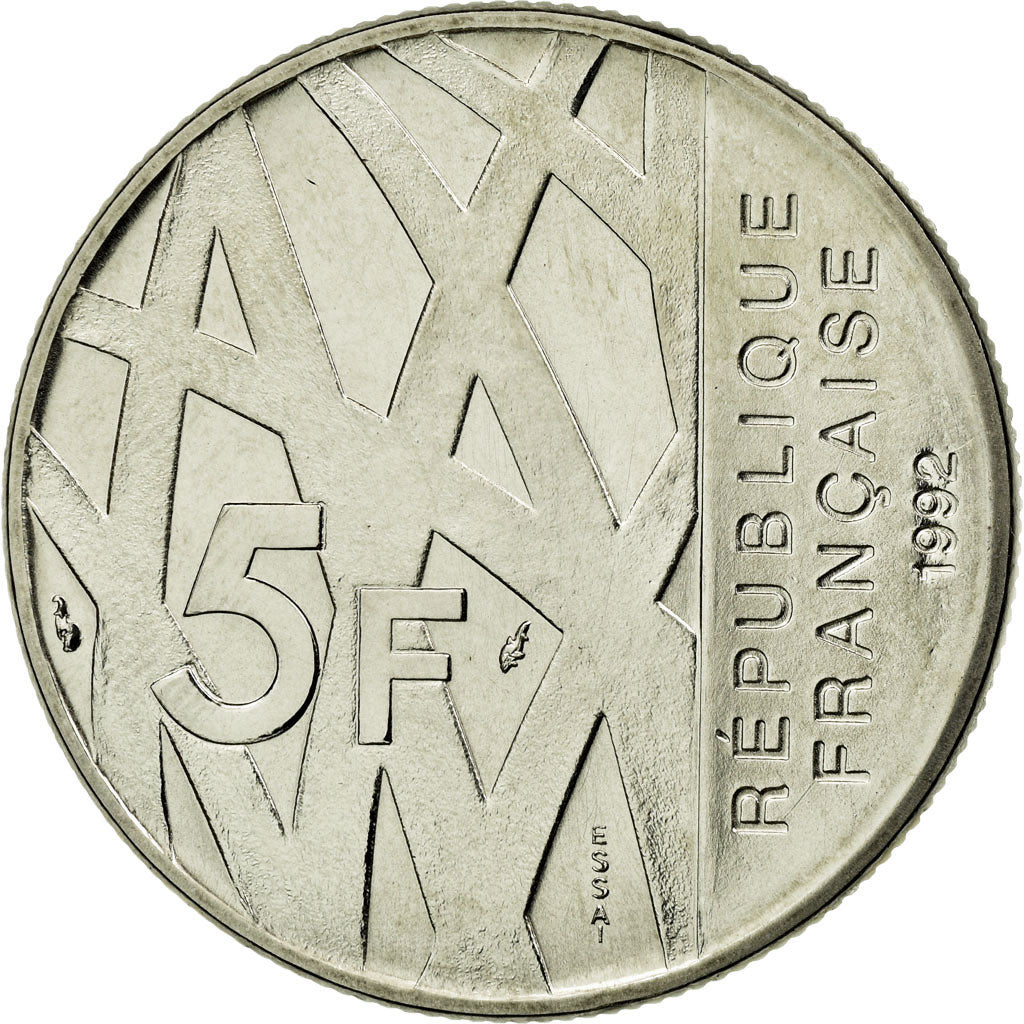 Monnaie, France, Mendès France, 5 Francs, 1992, Paris, ESSAI, SPL, Nickel