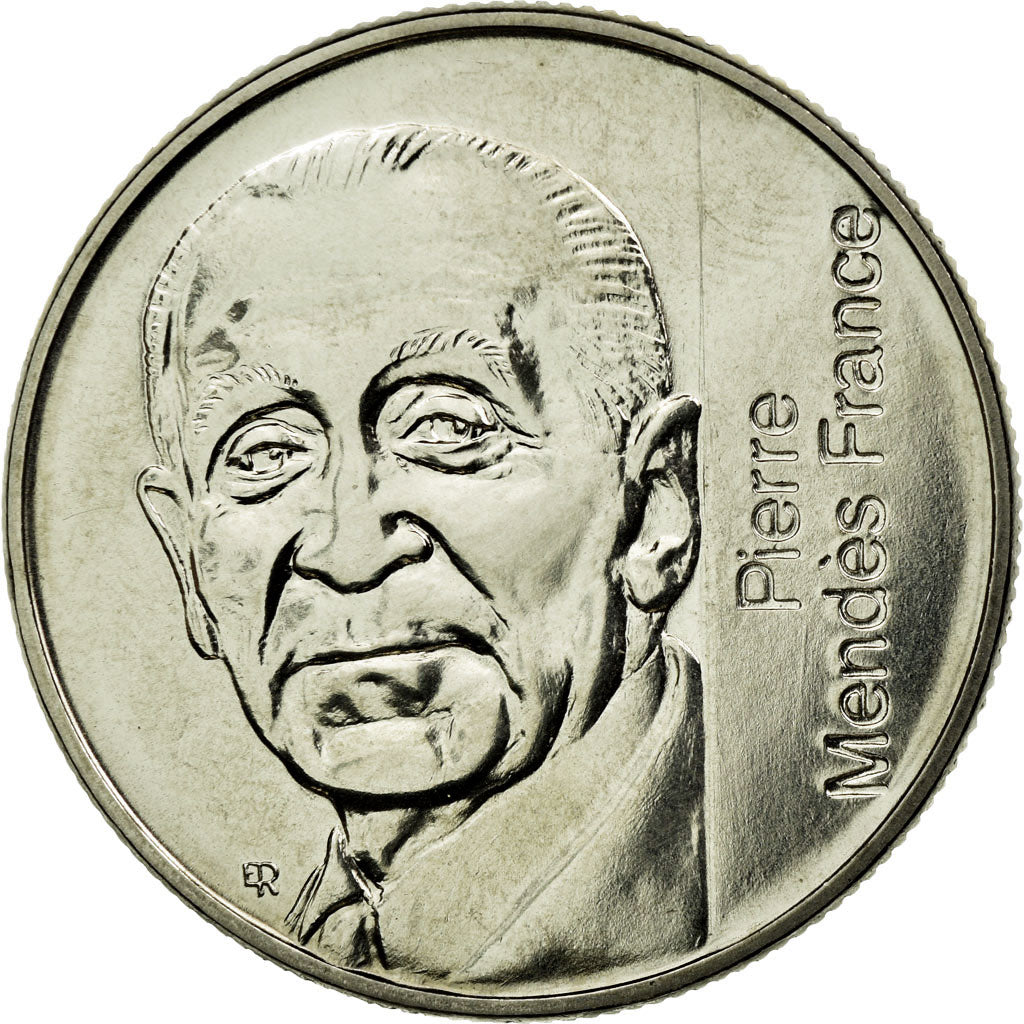 Moneta, Francia, Mendès France, 5 Francs, 1992, Paris, ESSAI, SPL, Nichel