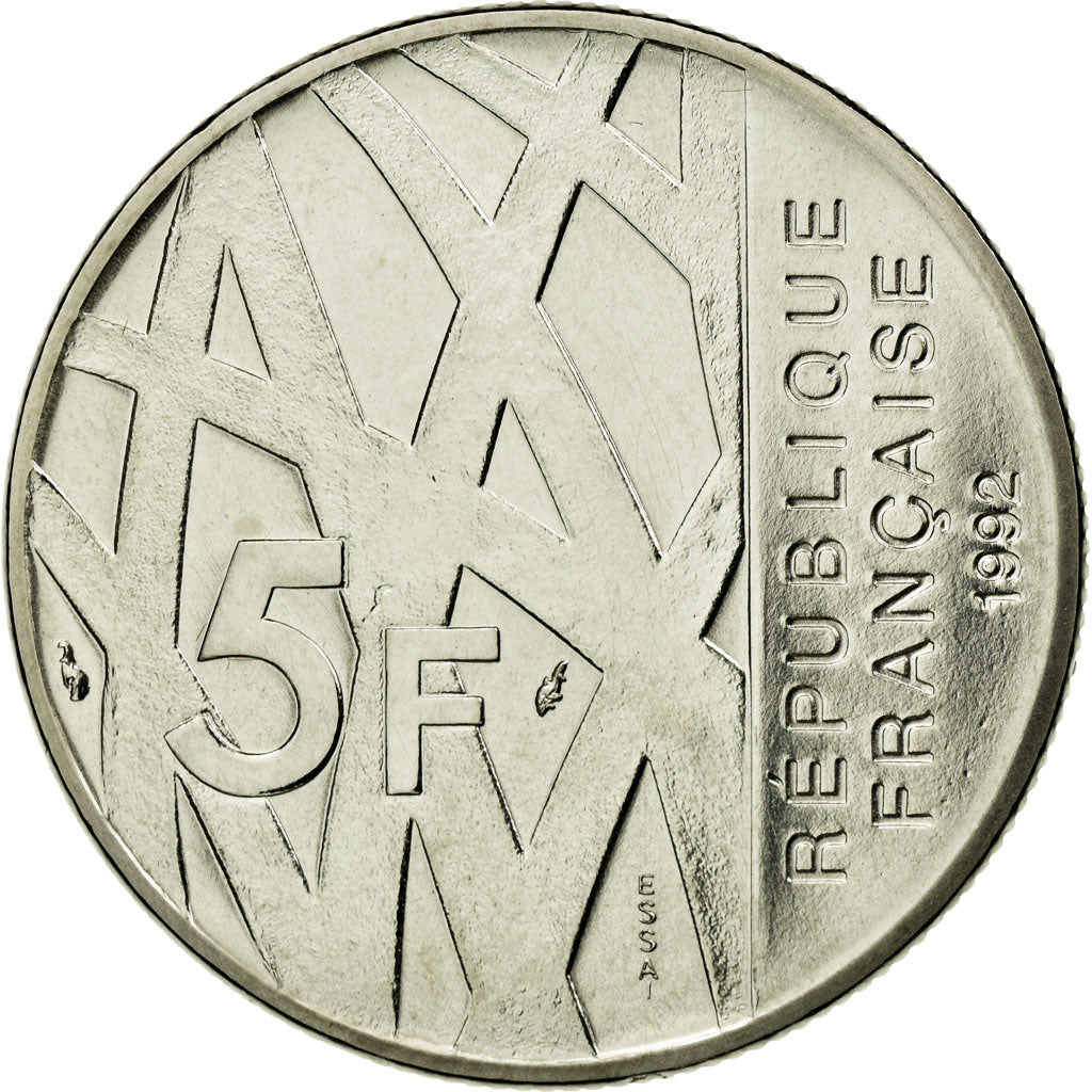 Coin, France, Mendès France, 5 Francs, 1992, Paris, ESSAI, MS(63), Nickel