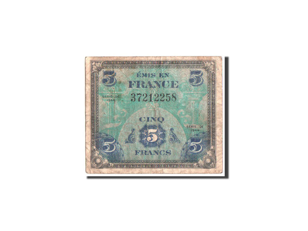France, Allies, 5 Francs, 1944, KM:115a
