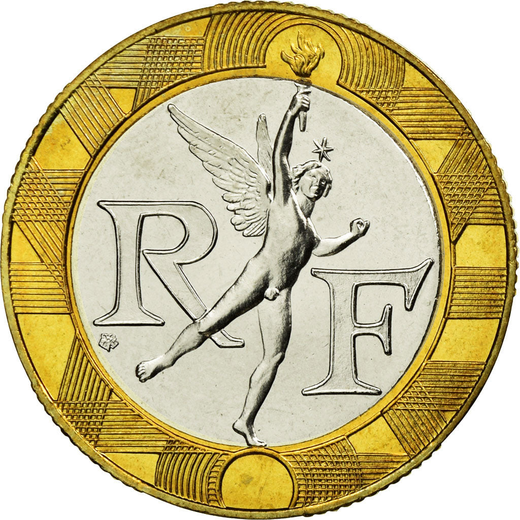 Coin, France, Génie, 10 Francs, 1988, Paris, ESSAI, MS(63), Bi-Metallic