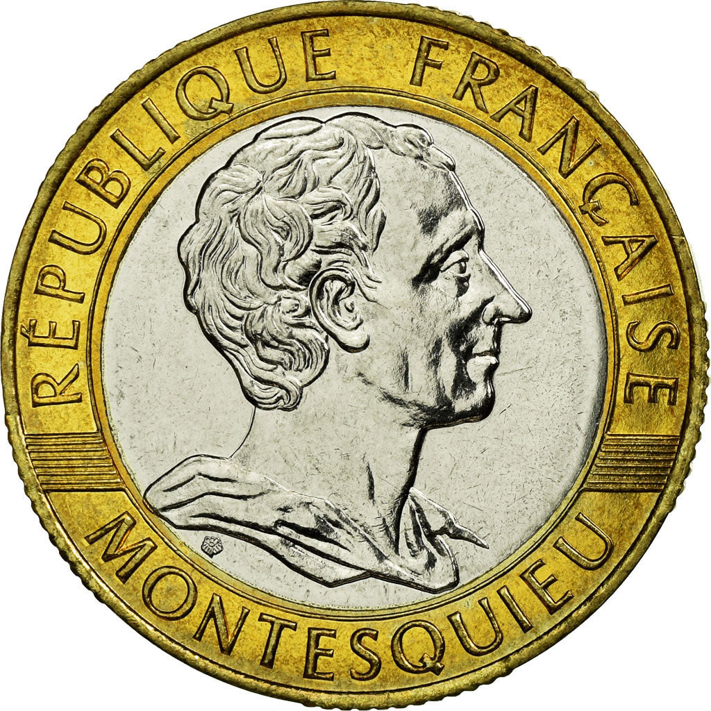 Monnaie, France, Montesquieu, 10 Francs, 1989, Paris, ESSAI, SPL, Bi-Metallic