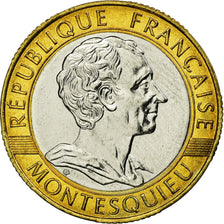 Coin, France, Montesquieu, 10 Francs, 1989, Paris, ESSAI, MS(63), Bi-Metallic