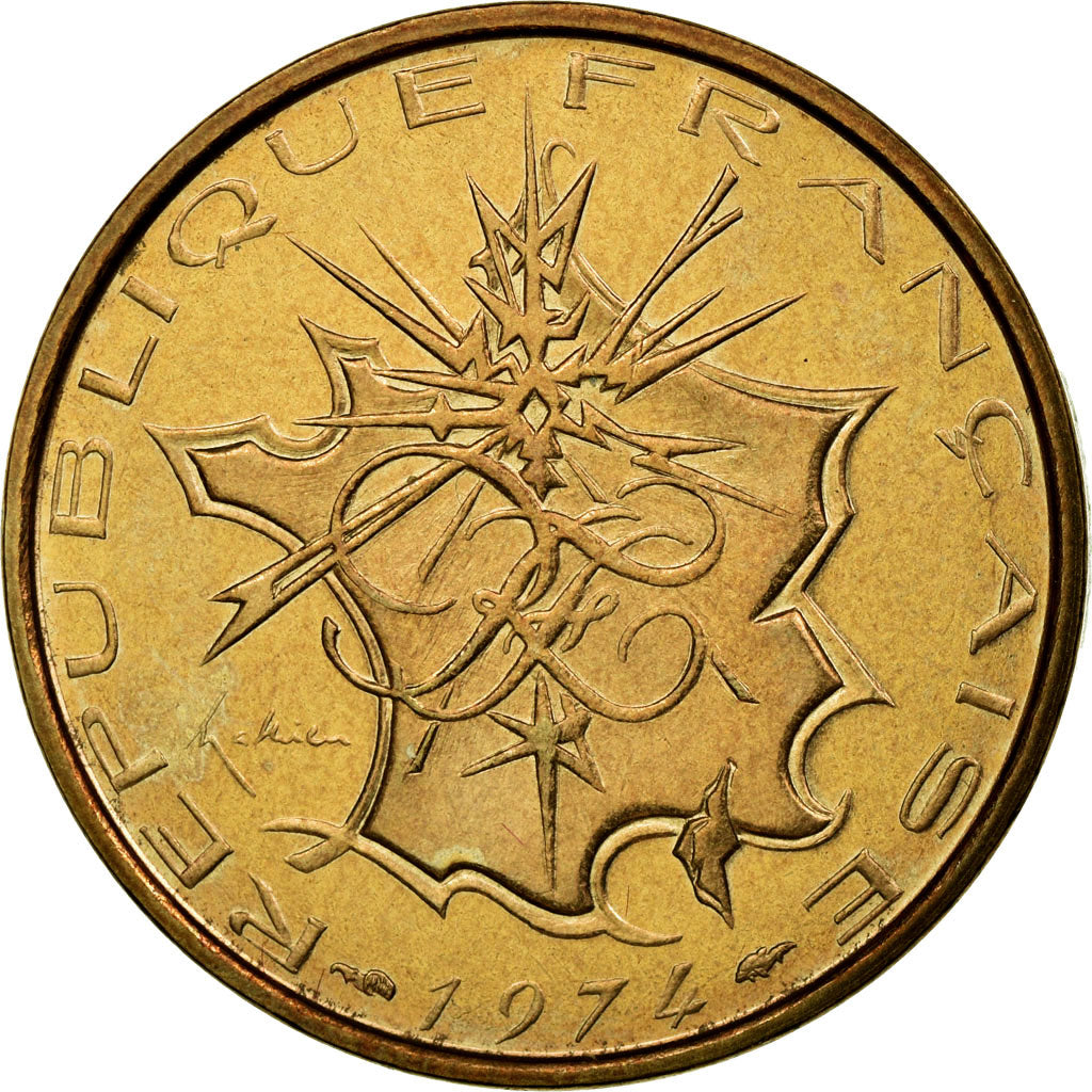 Coin, France, Mathieu, 10 Francs, 1974, Paris, ESSAI, MS(63), Nickel-brass