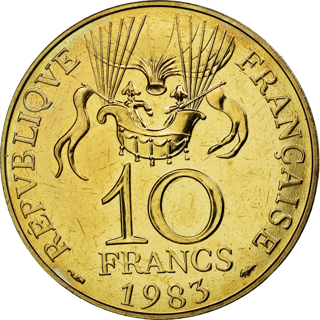 Coin, France, La conquête, 10 Francs, 1983, Paris, ESSAI, MS(63)
