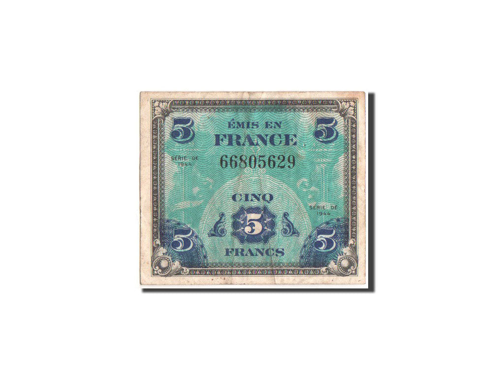 Banknote, France, 5 Francs, 1944, VF(20-25), Fayette:17.11, KM:115a