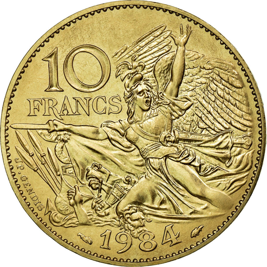 Coin, France, François Rude, 10 Francs, 1984, Paris, ESSAI, MS(63)
