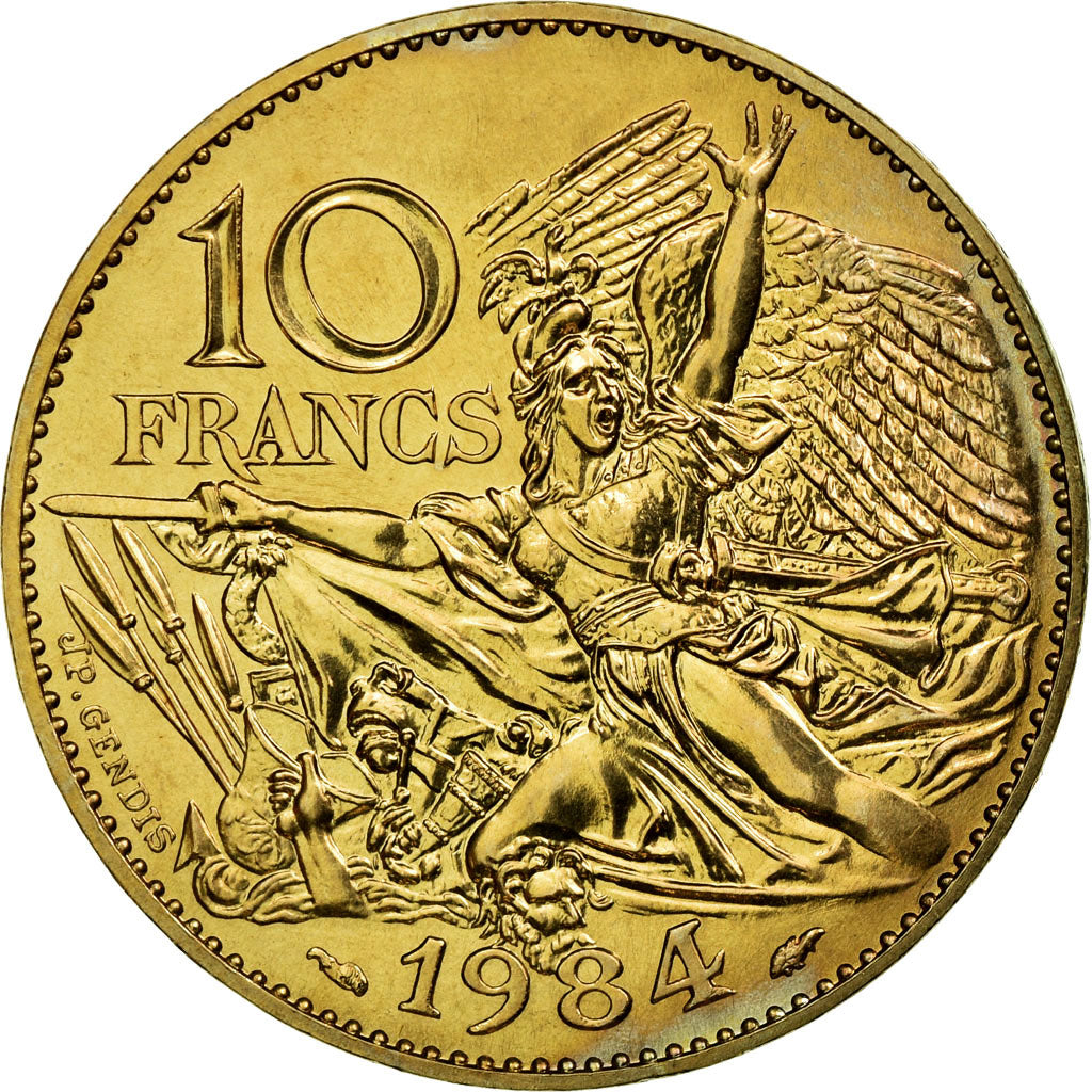 Coin, France, François Rude, 10 Francs, 1984, Paris, ESSAI, MS(63)