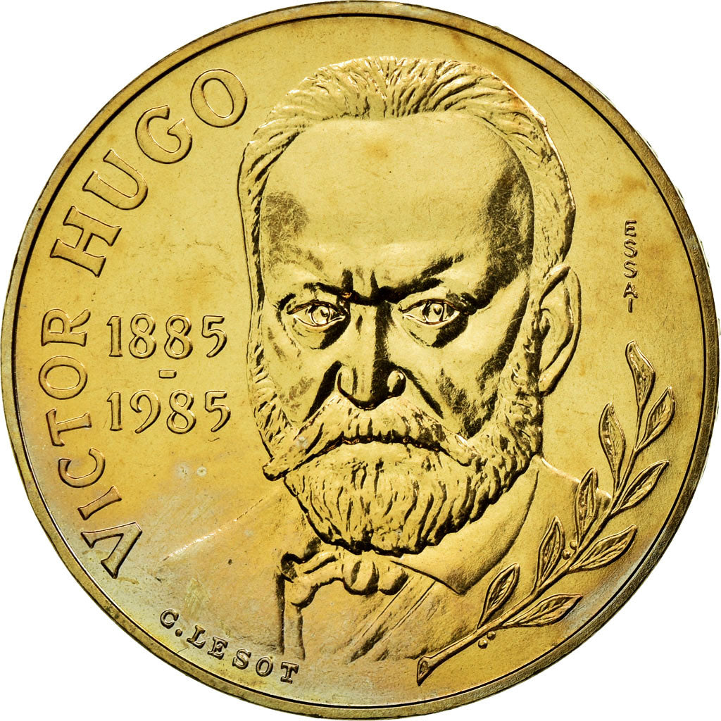 Moneta, Francia, Victor Hugo, 10 Francs, 1985, Paris, ESSAI, SPL, Nichel-bronzo