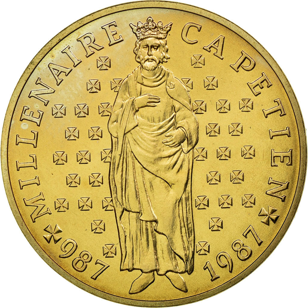 Coin, France, Hugues Capet, 10 Francs, 1987, Paris, ESSAI, MS(63)
