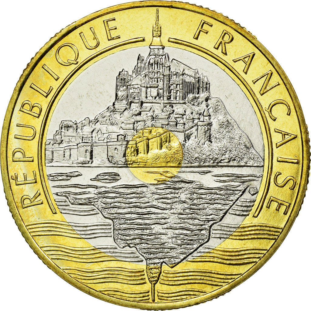 Coin, France, Mont Saint Michel, 20 Francs, 1992, Paris, ESSAI, MS(63)