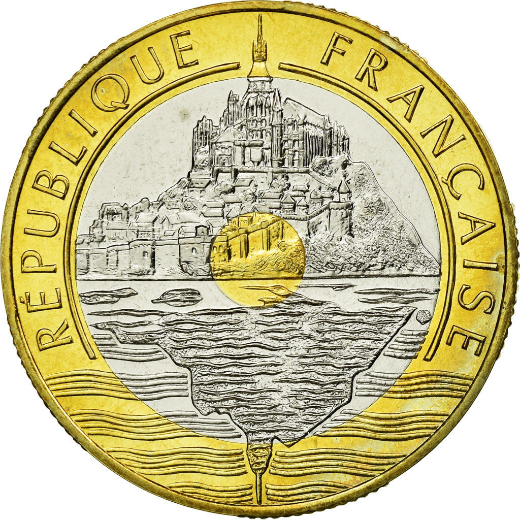 Monnaie, France, Mont Saint Michel, 20 Francs, 1992, Paris, ESSAI, SPL