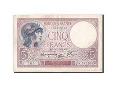 Geldschein, Frankreich, 5 Francs, 1939, 13.7.1939, SS, Fayette:4.1, KM:83