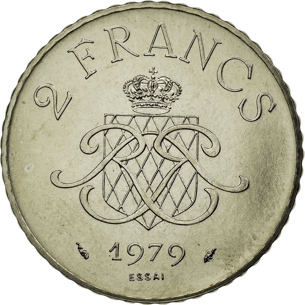 Coin, Monaco, Rainier III, 2 Francs, 1979, Paris, ESSAI, MS(63), Nickel, KM:E71
