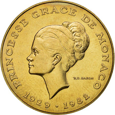 Coin, Monaco, Grace de Monaco, 10 Francs, 1982, Paris, ESSAI, MS(63)