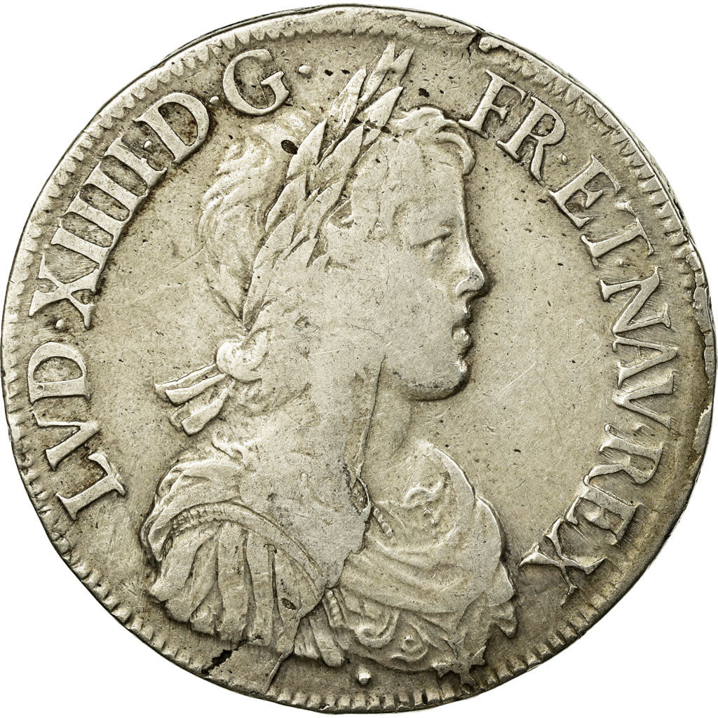 Münze, Frankreich, Louis XIV, Écu à la mèche longue, Ecu, 1652, Aix, S+