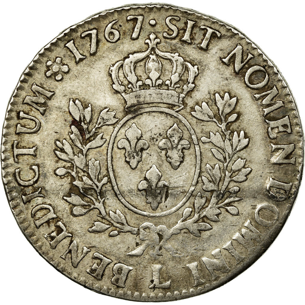 Coin, France, Louis XV, Écu au bandeau, Ecu, 1767, Bayonne, VF(30-35), Silver
