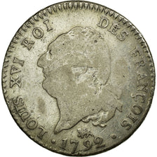 Moneta, Francia, Louis XVI, 30 sols françois, 30 Sols, 1792, Paris, MB