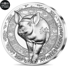 Frankrijk, Parijse munten, 20 Euro, Année du Cochon, 2019, Zilver