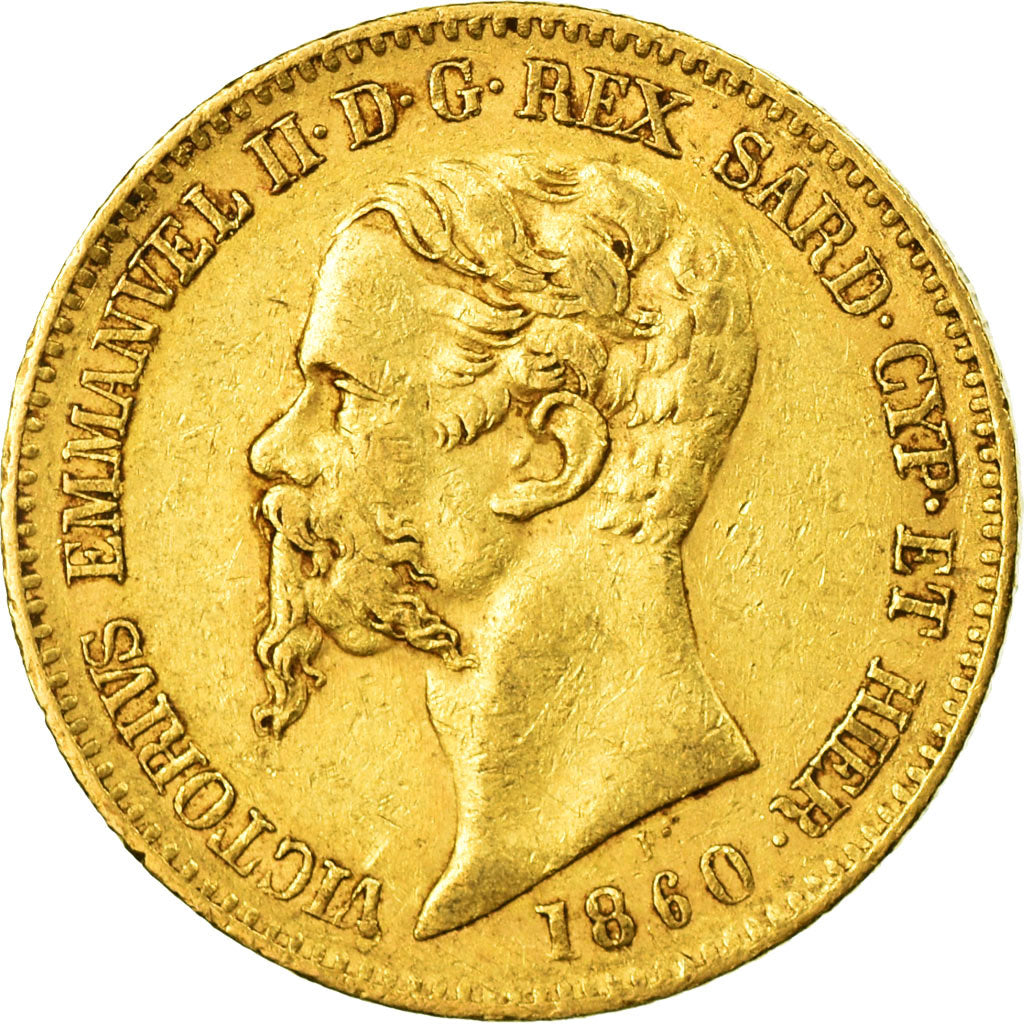 Coin, ITALIAN STATES, SARDINIA, Vittorio Emanuele II, 20 Lire, 1860, Genoa