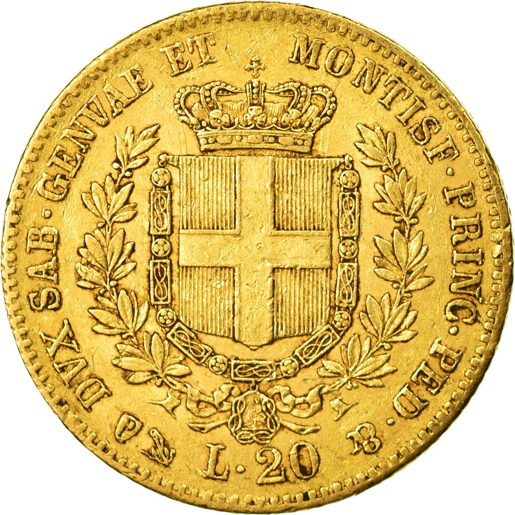 Coin, ITALIAN STATES, SARDINIA, Vittorio Emanuele II, 20 Lire, 1860, Genoa