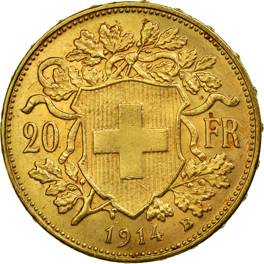 Monnaie, Suisse, 20 Francs, 1914, Bern, TTB+, Or, KM:35.1
