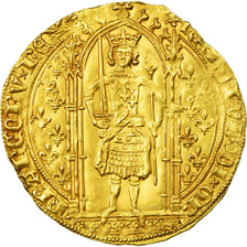 Coin, France, Charles V, Franc à pied, AU(50-53), Gold, Duplessy:360