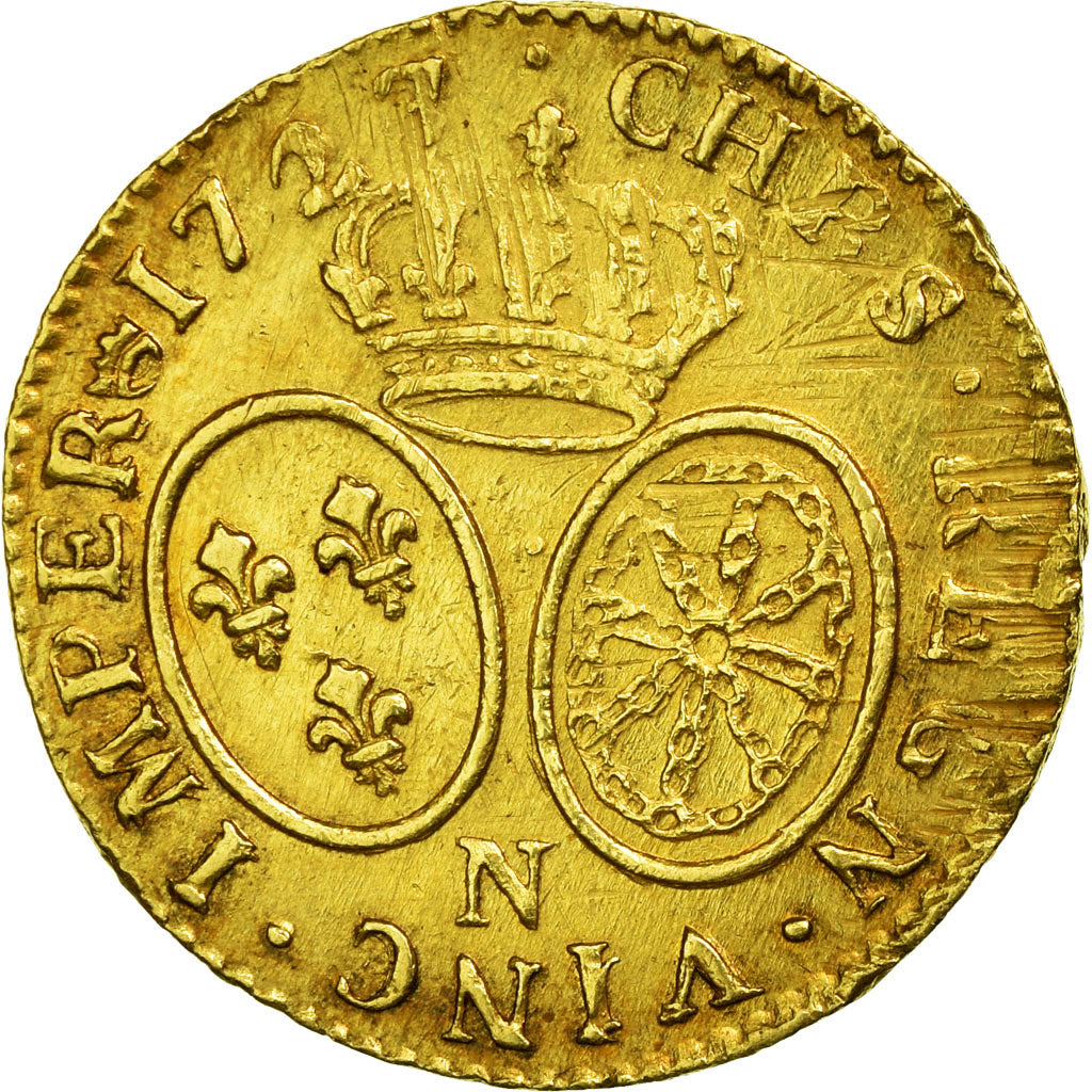 Monnaie, France, Louis XV, Louis d'or aux lunettes, Louis d'Or, 1727