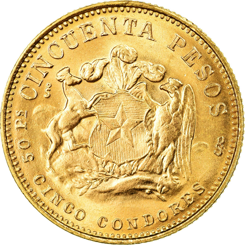 Münze, Chile, 50 Pesos, 1973, UNZ, Gold