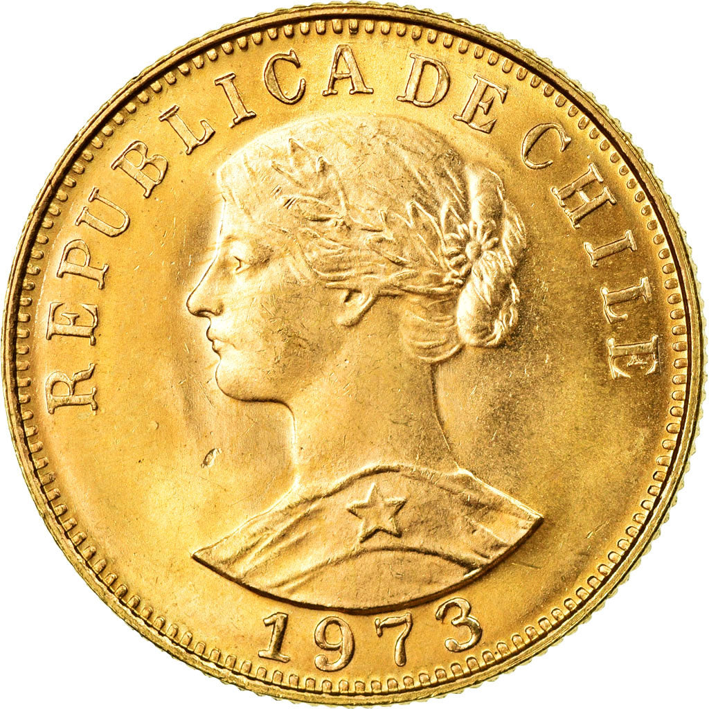 Münze, Chile, 50 Pesos, 1973, UNZ, Gold