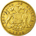 Coin, Chile, 10 Pesos, 1855, Santiago, VF(30-35), Gold, KM:131