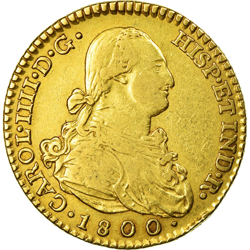 Moeda, Espanha, Charles IV, 2 Escudos, 1800, Madrid, EF(40-45), Dourado