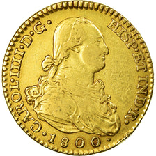 Moeda, Espanha, Charles IV, 2 Escudos, 1800, Madrid, EF(40-45), Dourado