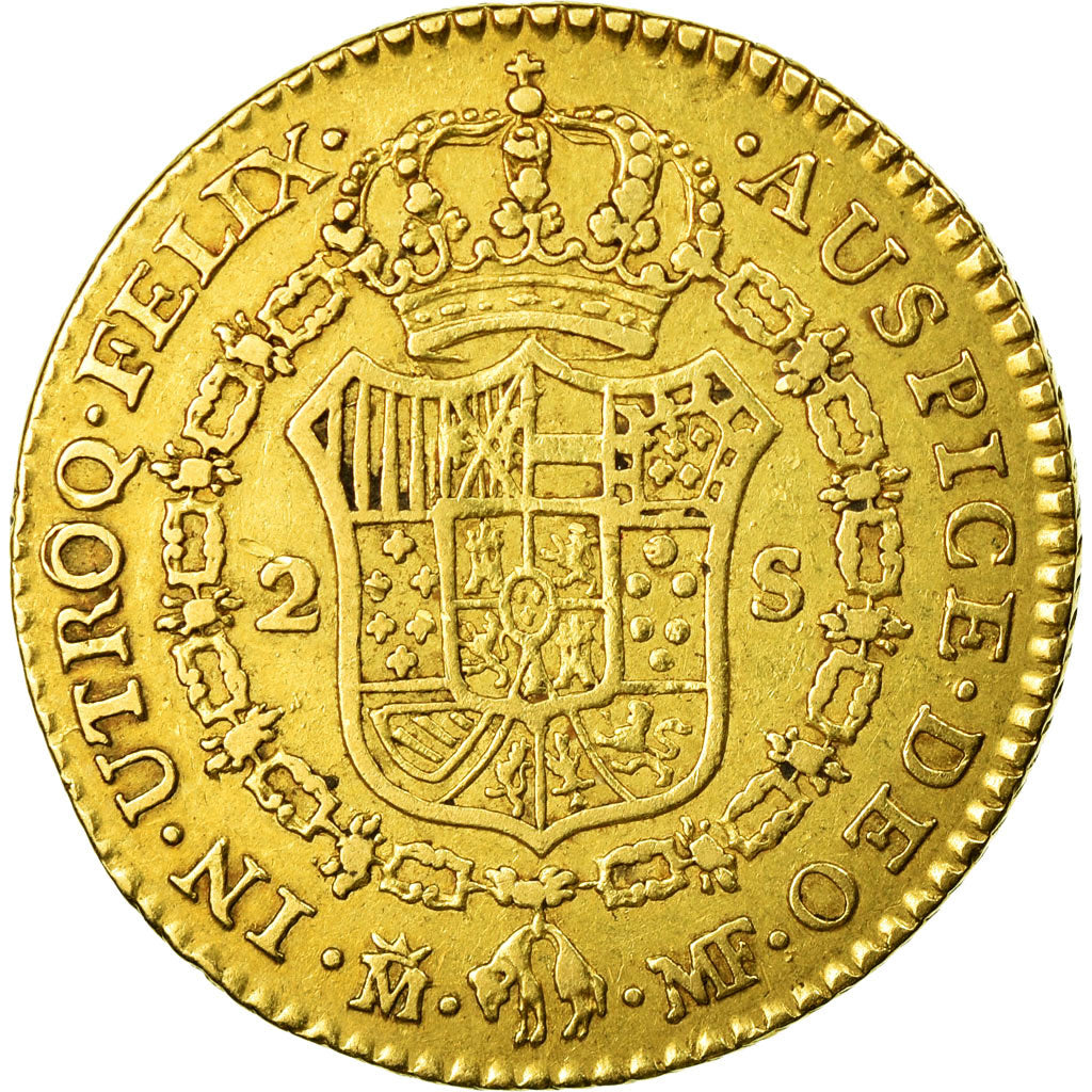 Moeda, Espanha, Charles IV, 2 Escudos, 1800, Madrid, EF(40-45), Dourado