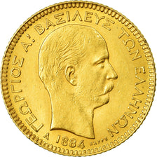 Monnaie, Grèce, George I, 20 Drachmai, 1884, Paris, SUP, Or, KM:56
