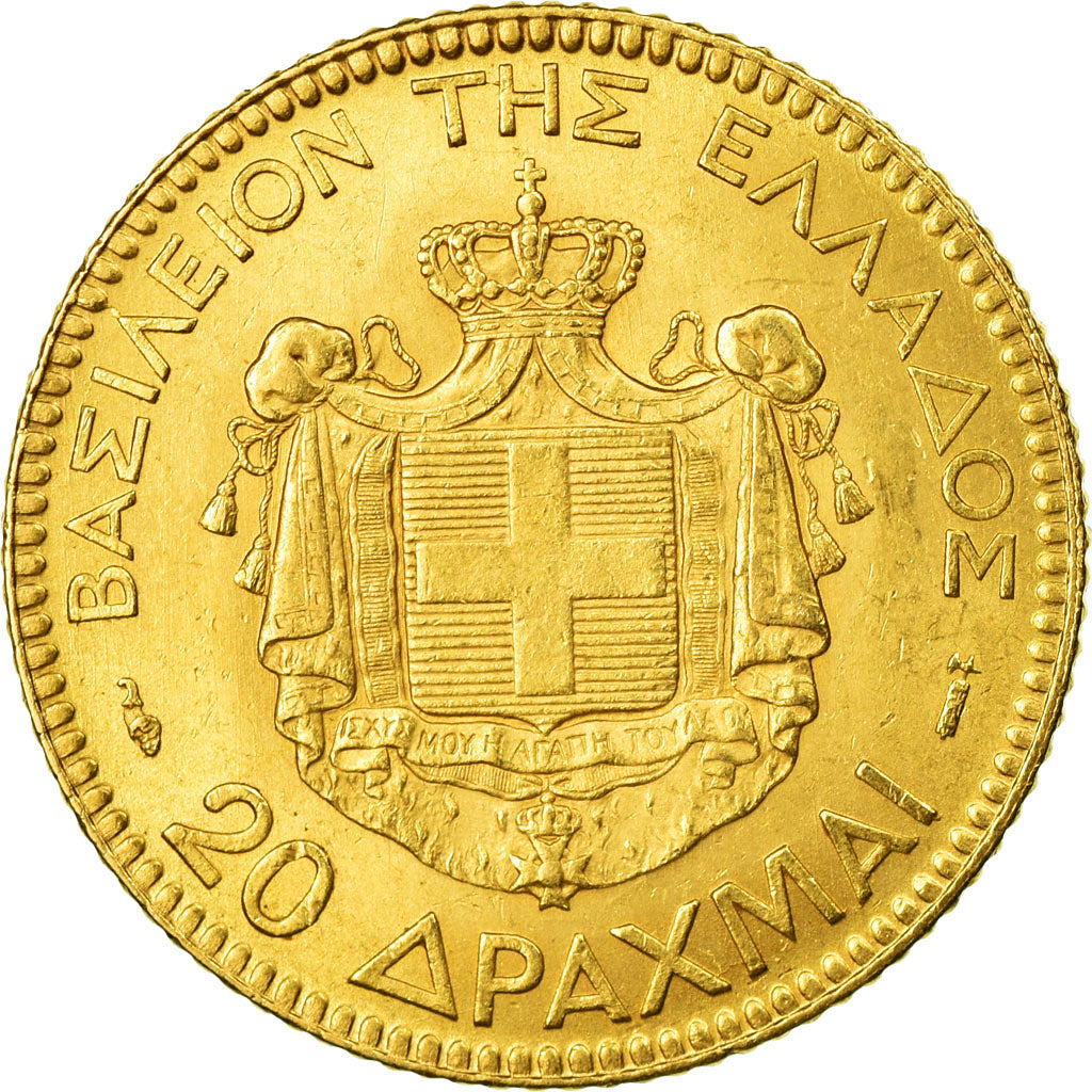 Monnaie, Grèce, George I, 20 Drachmai, 1884, Paris, SUP, Or, KM:56