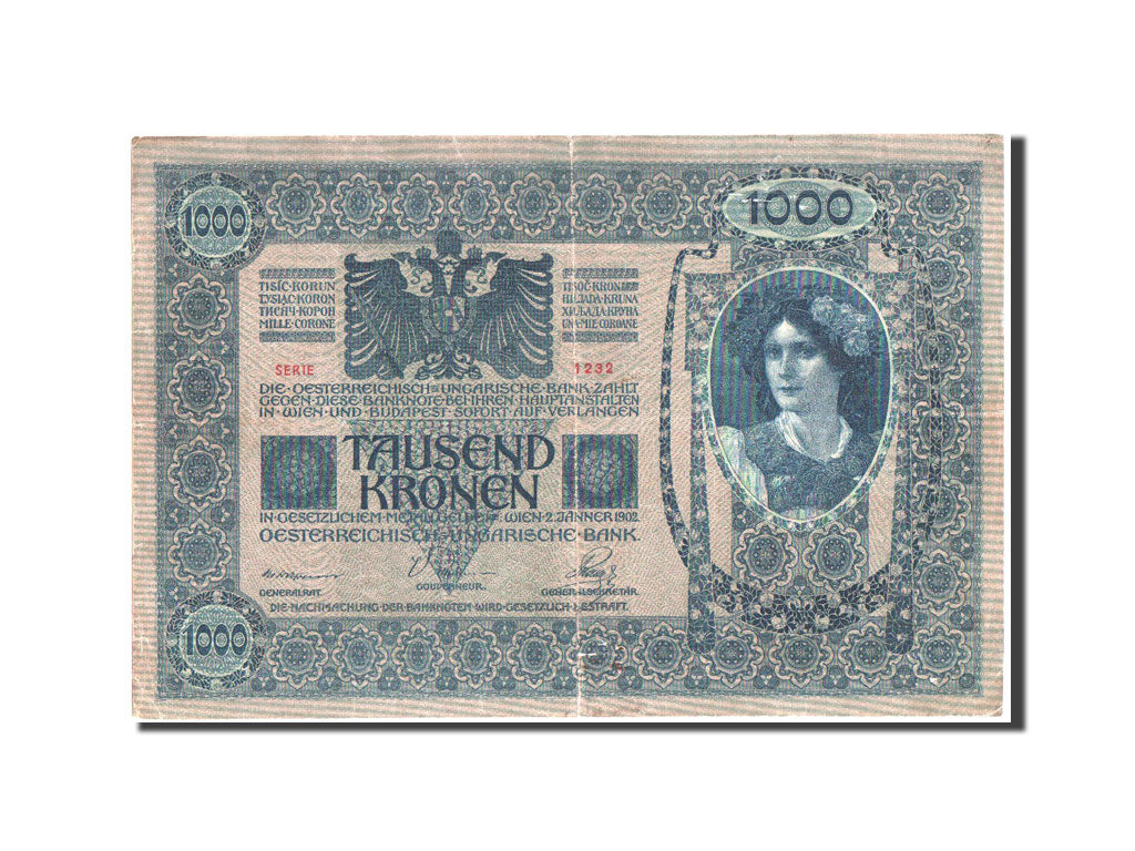 Cecoslovacchia, 1000 Korun, 1919, KM:5, MB+