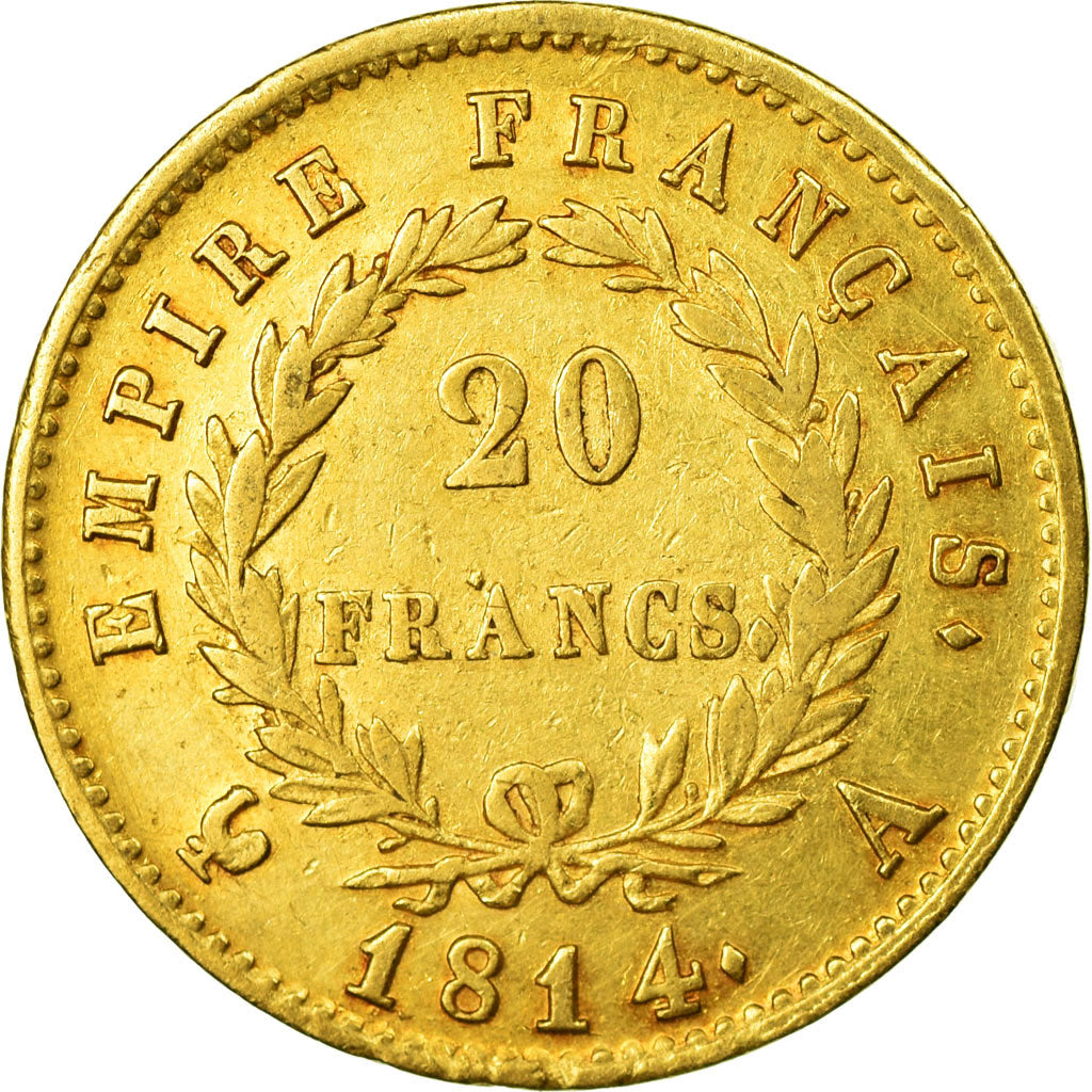 Coin, France, Napoléon I, 20 Francs, 1814, Paris, EF(40-45), Gold, KM:695.1