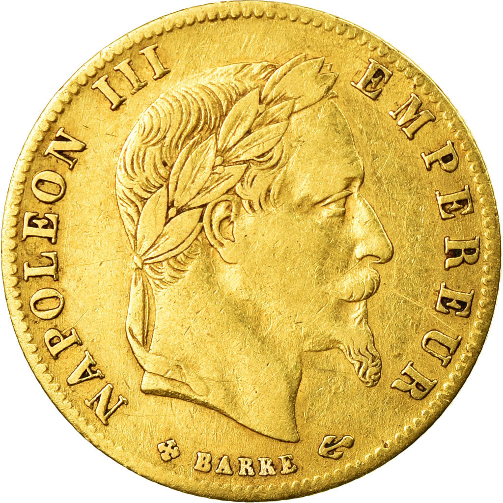 Coin, France, Napoleon III, Napoléon III, 5 Francs, 1865, Strasbourg
