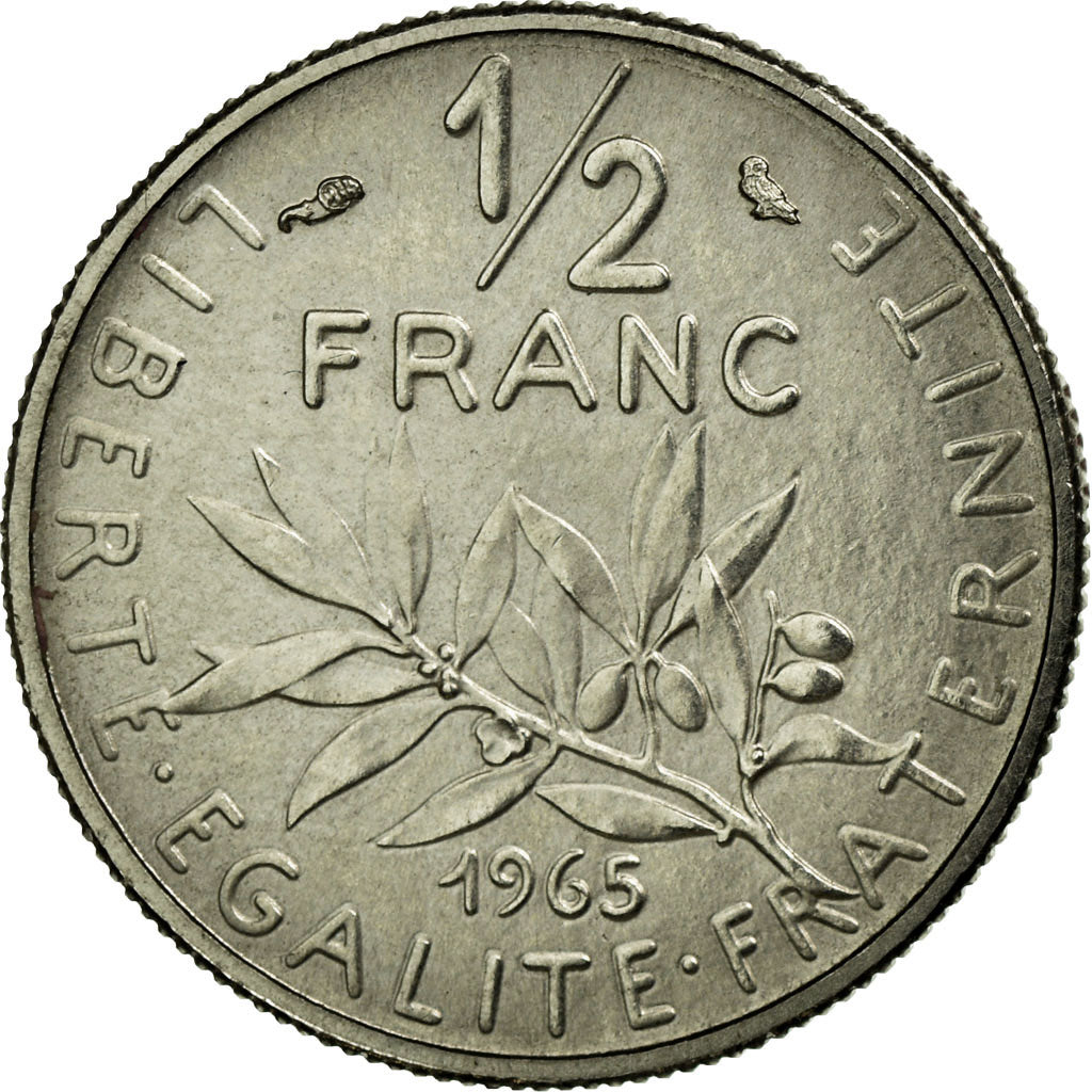 Coin, France, Semeuse, 1/2 Franc, 1965, Paris, ESSAI, MS(60-62), Nickel