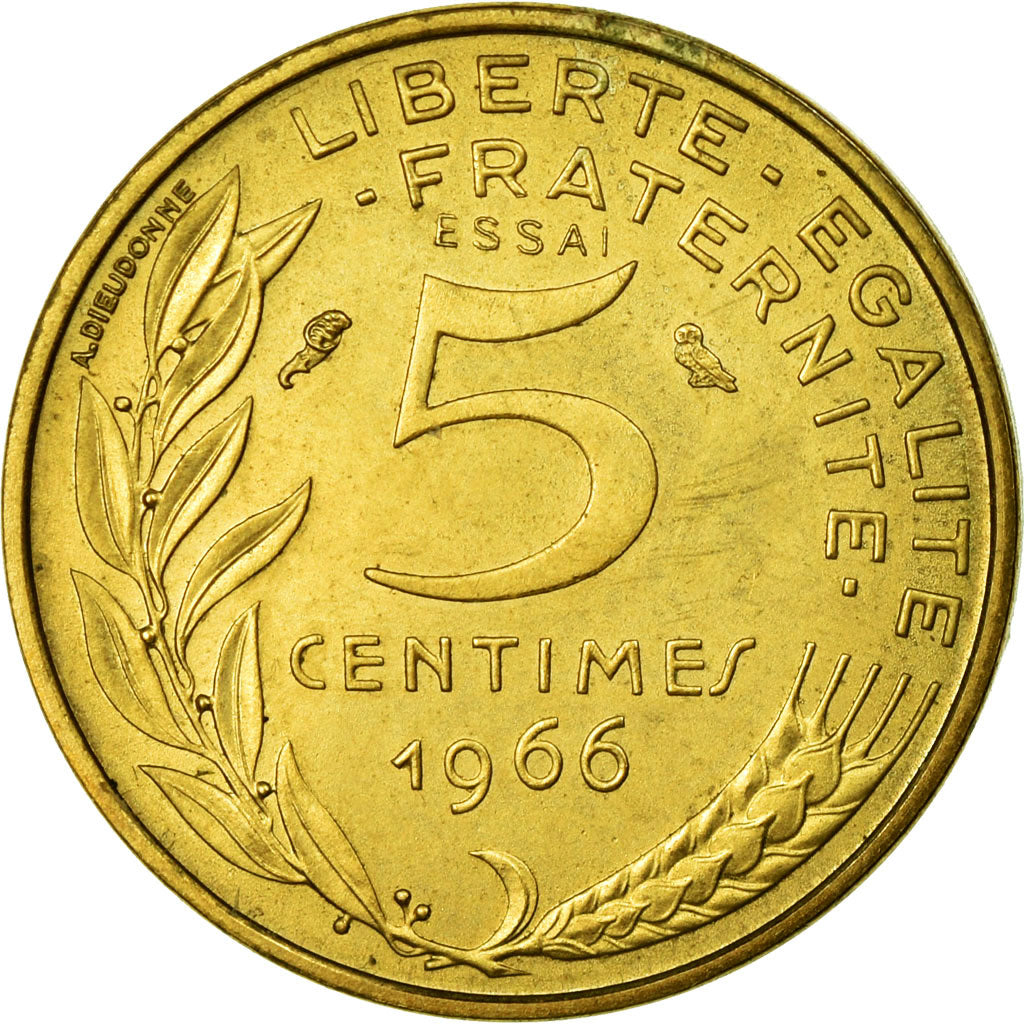 Coin, France, Marianne, 5 Centimes, 1966, Paris, ESSAI, AU(55-58)