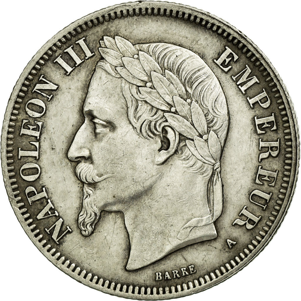 Munten, Frankrijk, Napoleon III, Napoléon III, 2 Francs, 1869, Paris, ZF+